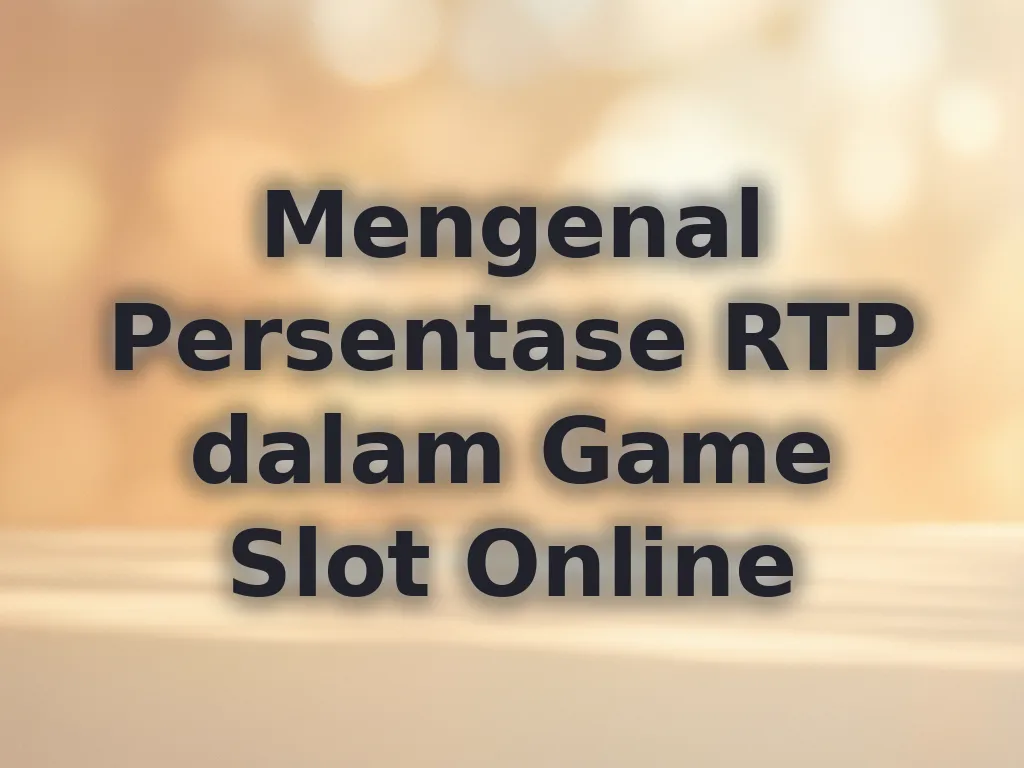 Mengenal Persentase RTP dalam Game Slot Online